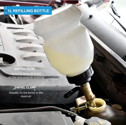 4L Vacuum Brake Bleeder Kit, One Person Pneumatic Brake Bleeding Fluid Extractor and 1L Refilling Bottle for Auto Car Truck
