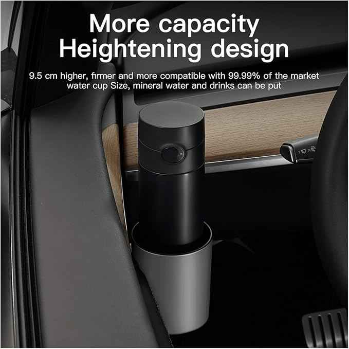NanDeZ Car Door Cup Holder Compatible for Tesla Model 3 Y Special Door Cup Storage Box Rack Car Door Cup Stand 4 Pcs/Set, Grey