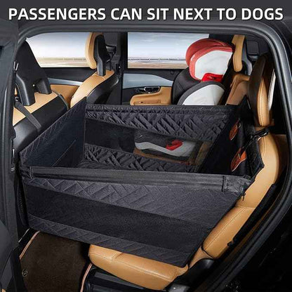 Medium Dog Car Seat,Back Seat Extender for Dogs,Waterproof Large Dog Seat Cover for Backseat, Pet Bed for Car Hammock(Black-s)