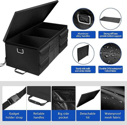 Mixsuper Truck Bed Organizer Fits Any Truck Size, Heavy Duty Truck Bed Storage With Straps For Groceries, Adjustable Trunk Organizer For Suv For Pickup, Convenient Accessories For Installation