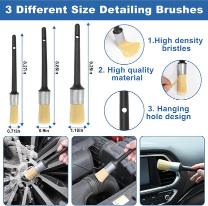 Viewsun Windshield Cleaner Tool, 13Pcs Car Interior Cleaning Kit, Car Detailing Kit Interior Cleaner, Car Detailing Brushes, Car Cleaning Gel, Inside Cleaning Supplies Accessories for Women Men
