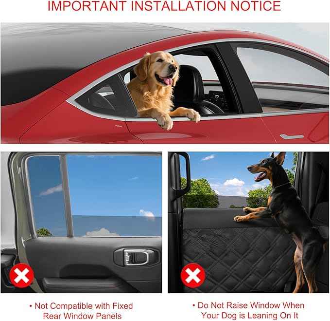 Back Seat Extender for Dogs – Waterproof Dog Seat Cover for Back Seat with Door Protection, Easy to Use and Clean, Hard Bottom, Holds 420 lbs Dog Hammock for Cars, SUVs & Small-Size Trucks
