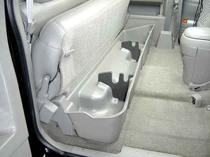 DuHa 10037 Under Seat Storage fits 1988-1999 Chevrolet/GMC C/K Model Extended Cab | Black Heavy-Duty Backseat Organizer | Includes Dividers