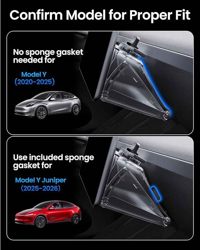 REEVAA Upgraded Tesla Model Y Hidden Under Screen Storage Box for Model Y 2020-2026 (Fit New Model Y Juniper) [One-tap Open & Stable Installation] Model Y Accessories, Center Console Organizer Tray