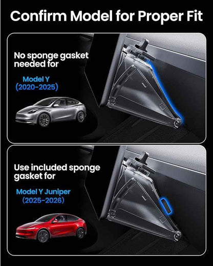 REEVAA Upgraded Tesla Model Y Hidden Under Screen Storage Box for Model Y 2020-2026 (Fit New Model Y Juniper) [One-tap Open & Stable Installation] Model Y Accessories, Center Console Organizer Tray