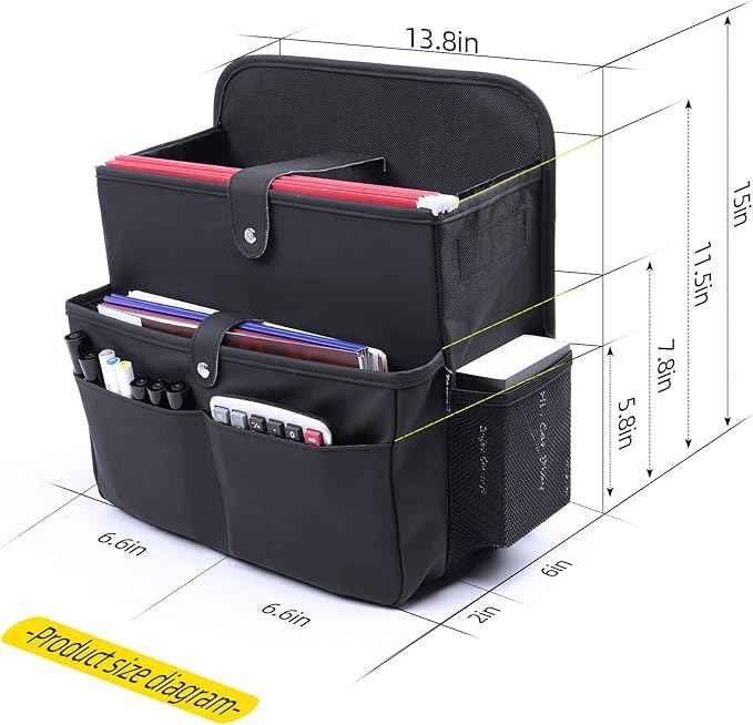 Car Seat Organizer，Universal Fit for Front & Back Seats-Hanging Letters/Legal Folders/Laptops and Tablets，Compatible with Cars, Trucks, and Vans