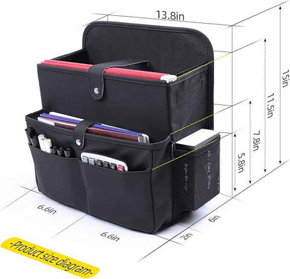 Car Seat Organizer，Universal Fit for Front & Back Seats-Hanging Letters/Legal Folders/Laptops and Tablets，Compatible with Cars, Trucks, and Vans