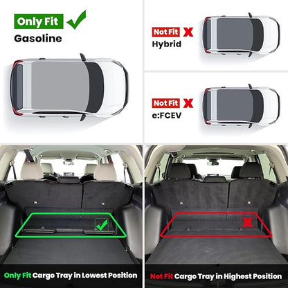 LASFIT Full Set Floor Mats for Honda CR-V 2026 2025 2024 2023 (Gasoline Only), All Weather TPE Custom Fit Floor Liners 1st & 2nd Row & Seat Back Mat & Cargo Mat (Lower Position)