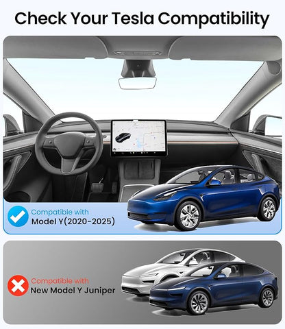 Zanch Tesla Model S Accessories Sunshade Roof [2025 Cooling Tech, Heat Insulation] No Sag Foldable Roof Glass Sun Shade for Model S (2021-2025) Tesla Accessories 2026 2025 - Black