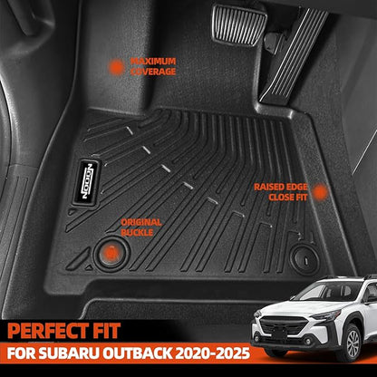 Custom Fit Floor Mats for 2020-2025 Subaru Outback, All Weather TPE Floor Liners with Trunk Mat & Backrest Protectors, Odorless Full Set Interior Accessories