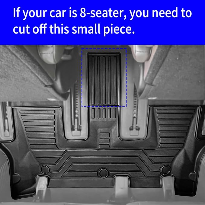 Rongtaod Floor Mats Compatible with 2020-2025 Kia Telluride 7&8 Seats (Not for 2027) Trunk Mat Cargo Mat Cargo Liner Back Seat Cover 2024 Telluride Accessories (Trunk Mat with Backrest Mat+Floor Mats)