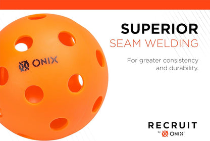 Onix Recruit Indoor Ready to Play Superior Welding Design Pickleball Ball