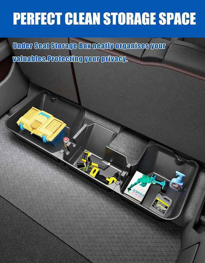 Under Seat Storage Box Compatible with 2019-2026 Dodge Ram 1500 crew cab (New Body Style),Upgraded Rear Truck Underseat Organizer Cargo Box