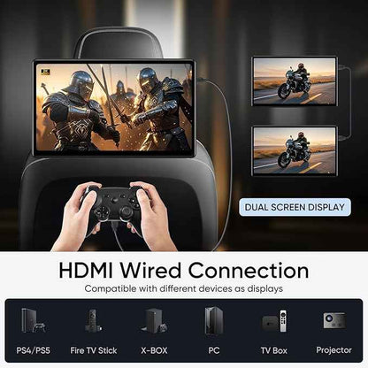 10.8inch Android Portable Car TV Headrest Monitor Tablet for Cars Back seat Support Phone Wireless mirroring Touchscreen with WiFi/Bluetooth/HDMI/USB/Video Player (CPad-108)