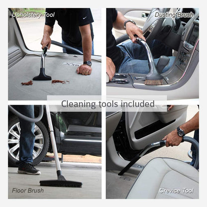 VacuMaid GV30PRO Wall Mounted Garage and Car Shop Vacuum Cleaner with 30 ft. Hose, Tools, and 7 Gallon Bag