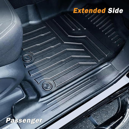 KUST Floor Mats for 2012-2016 Ford F250 F350 F450 Super Duty Crew Cab, TPE Rubber All Weather Floor Liners for F250 Accessories Car Mats Front Rear 2 Rows Set High Edge
