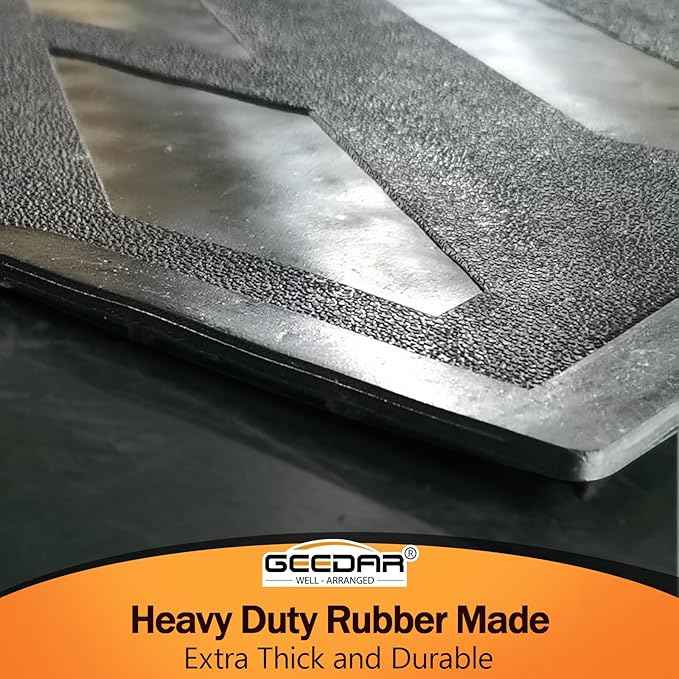 GEEDAR Rubber Bed Mat Compatible with Ford Ranger 2024 2025 2026 (5FT, 59.6" Bed), Heavy Duty Truck Bed Mat for Ford Ranger 5ft Truck Bed Liner, Heavy Duty Pickup Bed Accessories Cargo Mat