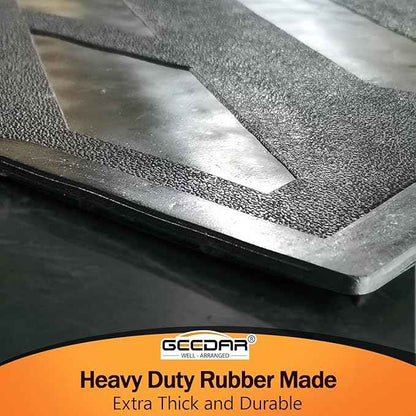 GEEDAR Rubber Bed Mat Compatible with Ford Ranger 2024 2025 2026 (5FT, 59.6" Bed), Heavy Duty Truck Bed Mat for Ford Ranger 5ft Truck Bed Liner, Heavy Duty Pickup Bed Accessories Cargo Mat
