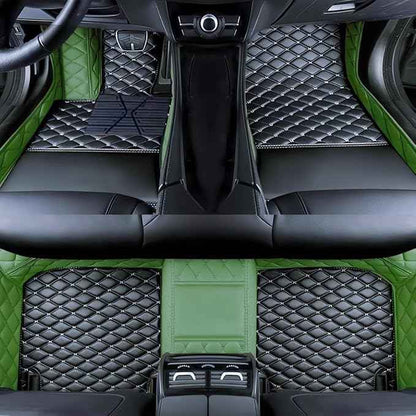 Yaruicar Custom Car Floor Mats for 2002-2026 Cadillac ATS CTS CT6 DTS Escalade Lyriq GT4 Optiq SRX SLS XT4 XT5 XT6 XTS Car Full Coverage Non-Slip Floor Liners (Green Black Beige)