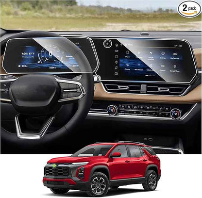 2025 2026 Equinox Screen Protector for 2026 Chevy Equinox 11" Dashboard & 11.3" GPS Display Touch,9HD Anti-glare Scratch Tempered Glass Compatible with 2025 2026 Chevy Equinox LT/RS/ACTIV Accessories