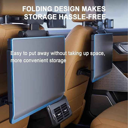 Portable Car Seat Tray Table, Car Backseat Table, Adjustable Seat Back Laptop Desk, Foldable Telescopic Auto Backseat Food Trays Desk, for Working, Writing, Eating, Traveling