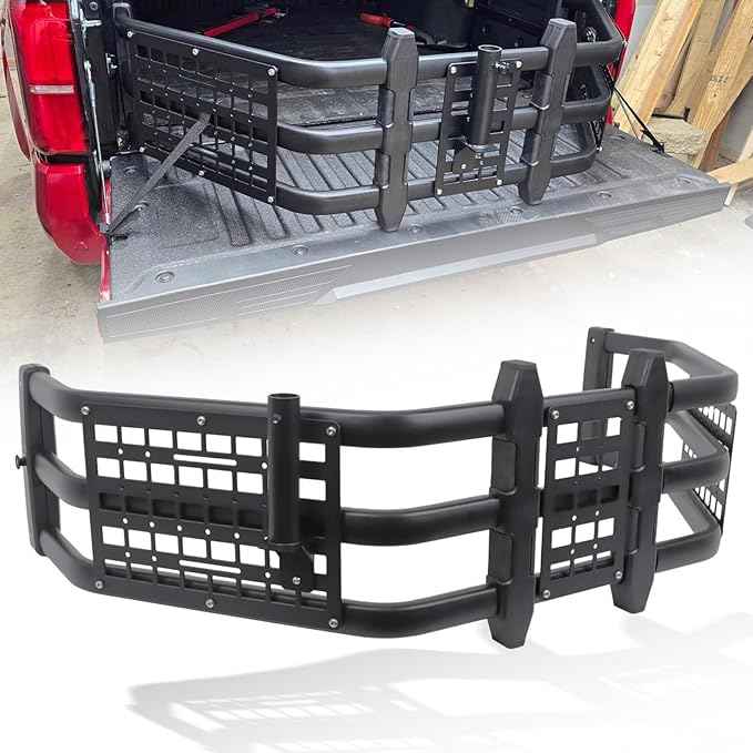 Truck Bed Extender Fit for Toyota Tacoma 2016-2026, Upgraded Tailgate Extender with MOLLE Panel and Flag Pole Mount