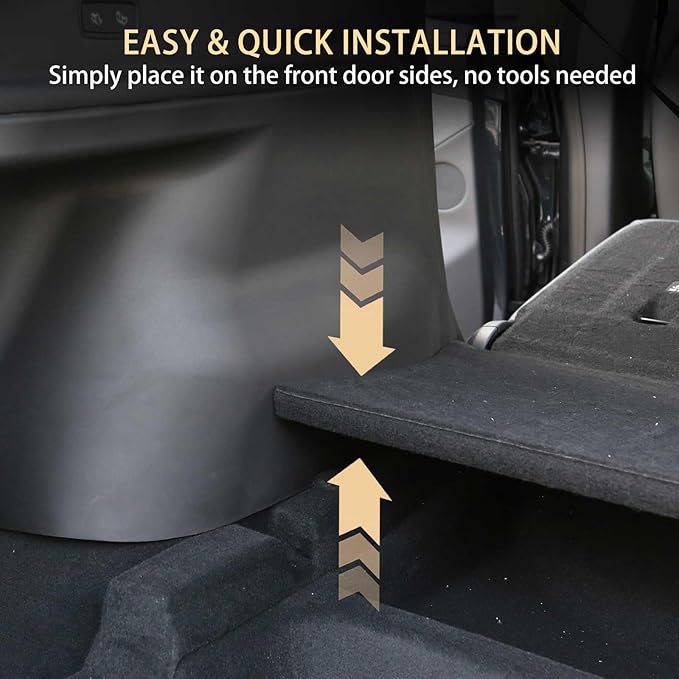2PCS Rear Trunk Side Protector Covers for Tesla Model Y Juniper 2025 2026, Full Coverage Left & Right Trunk Side Guard Panel Protectors for Model Y Juniper Accessories, Anti-Scratch, Wear-Resistant