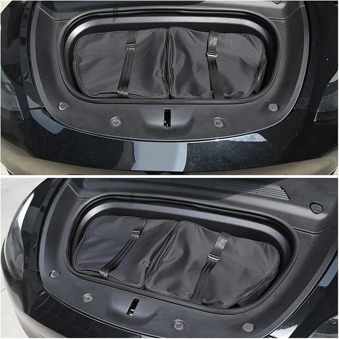 Car Front Trunk Storage Bag Portable Storage Box Organizer Packets Highland Compatible for Tesla Model 3 Model Y 2016 2017 2018 2019 2020 2021 2022 Car Trunk Organizer Storage(Front Model 3)