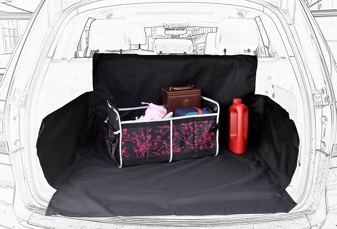 HelloTree Pet Dog Trunk Cargo Liner - Oxford Car SUV Seat Cover - Waterproof Floor Mat for Dogs Cats - Washable Dog Accessories