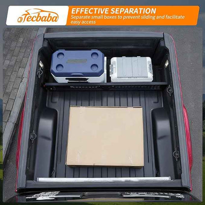 Truck Bed Divider Compatible with 2020-2026 Jeep Gladiator JT Non-Slip Cargo Organizer Management Aluminium Alloy Foldable Keep Organized for Cargo Area All Weather 2025 Gladiator Accessories