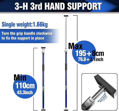 3-H Truck Cargo Bar, 43"-77" Adjustable Support Pole All Metal,Cabinet Jack,Truck Bed Divider with Self-Locking Spring Ratchet - Load Lock Bar for Vans, SUVs & Trucks,Dark Blue,4pc
