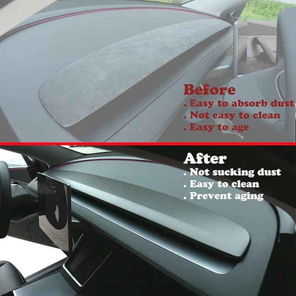 Goodangie00 4Pcs ABS Center Console Dashboard Cover Wrap Interior Accessories Compatible with 2025 2026 Tesla Model Y Juniper Accessories(Matte Black)
