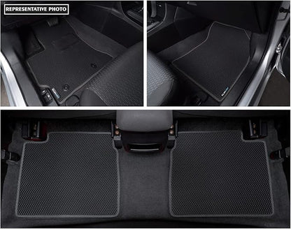 CLIM ART All-Weather Car Floor Mats Compatible with Hyundai Kona 2018-2023, Custom-Fit Heavy-Duty Floor Liners for Cars & SUVs, Car Accessories for Men & Women, Black - FL011418123