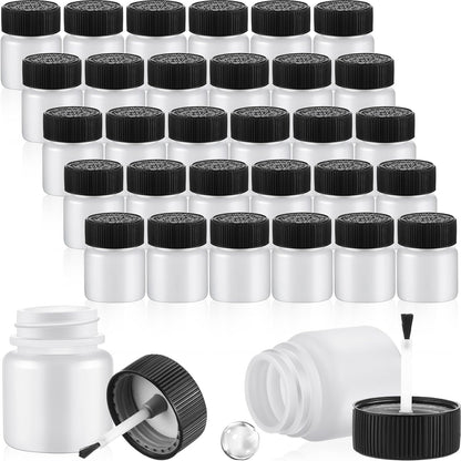 Maxcheck 120 Pcs Empty Touch Up Paint Bottles Container 1oz 30ml Reusable Small Paint Bottles with Brush Applicator and Mixing Ball for Fix Chips Scratches Auto Car
