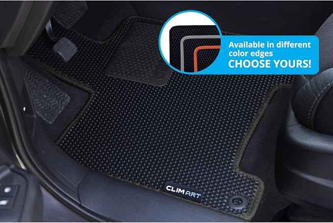CLIM ART All-Weather Car Floor Mats Compatible with Honda Pilot 2016-2022, Custom-Fit Heavy-Duty Floor Liners for Cars & SUVs, Car Accessories for Men & Women, Black - FL011616067