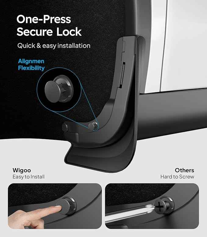 Wigoo 2026 Upgraded Tesla Model Y Accessories Mud Flaps [Stay Clean, Protect Paint] All Weather Splash Guards, for Tesla Model Y 2020~2024, Enhanced Thicker Version
