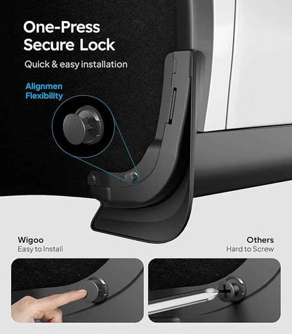 Wigoo 2026 Upgraded Tesla Model Y Accessories Mud Flaps [Stay Clean, Protect Paint] All Weather Splash Guards, for Tesla Model Y 2020~2024, Enhanced Thicker Version