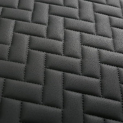 West Llama Full Set Car Seat Covers for Front and Rear Bottom Seats Only, Luxury PU Leather Car Seat Pads Protectors Waterproof and Wear-Resistant,Black