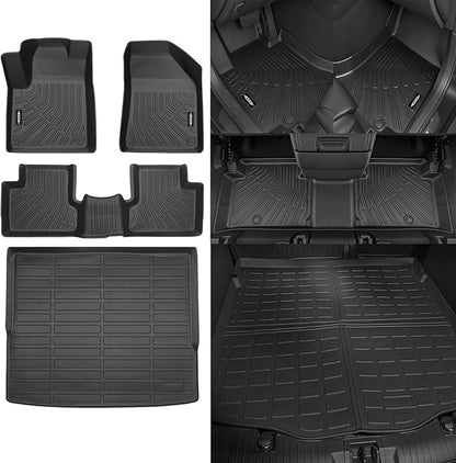 Custom Fit Floor Mats for Jeep Cherokee (Not Fit Grand Cherokee) 2019-2023, All Weather TPE Floor Liners with Trunk Mat, Odorless Full Set Interior Accessories