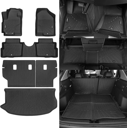 Custom Fit Floor Mats for Kia Soul 2010-2013, All Weather TPE Floor Liners with Trunk Mat & Backrest Protectors, Odorless Full Set Interior Accessories