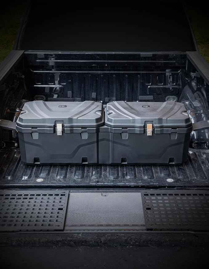 JOYTUTUS Lockable 160 Quart Truck Bed Tool Box, Waterproof Storage Box Truck Bed Cargo Case, Full & Mid Size Pickup Tool Box Toolbox Storage System