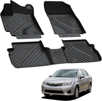 LASFIT Precision-Trimmed Floor Mats Fit for Toyota Corolla/Matrix 2009-2013/Pontiac Vibe 2009 2010, All-Weather Protection TPE 1st & 2nd Row Car Liners for Toyota Accsessories, Easy to Clean, Black