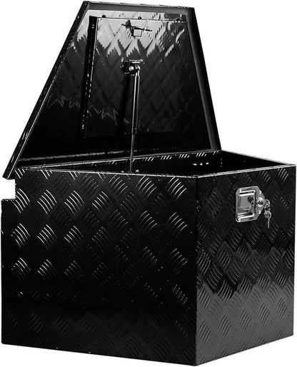 Aluminum Utility Trailer Tongue Tool Box, 5 Bar Tread Wide Utility ToolBox For Pick Up Truck RV Storage Organizer With Lock
