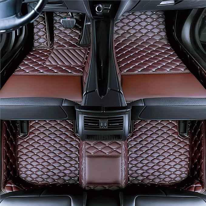 Yaruicar Custom Car Floor Mats for 2002-2026 Cadillac ATS CTS CT6 DTS Escalade Lyriq GT4 Optiq SRX SLS XT4 XT5 XT6 XTS Car Full Coverage Non-Slip Floor Liners (Coffer)