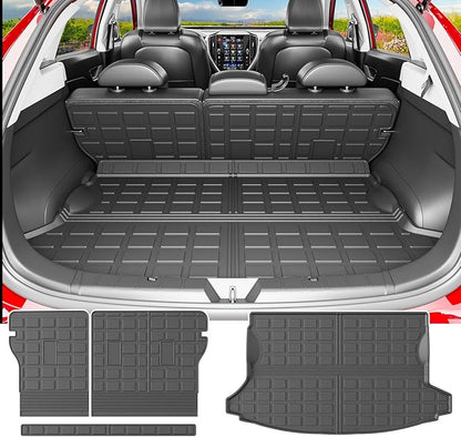 powoq Trunk Mat Compatible with 2018-2023 Subaru Crosstrek Impreza Cargo Mat Backrest Liner TPE Trunk Liner Replacement for 2018-2023 Subaru Crosstrek/XV Accessories (Trunk Mat+Backrest Mat)