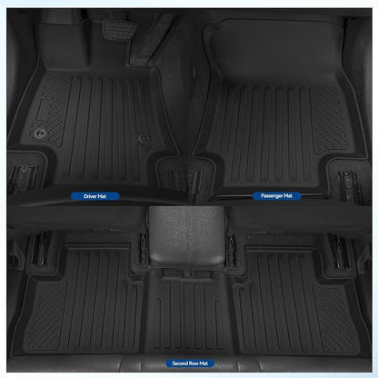 Custom Fit Floor Mats for Ford Transit 2022-2025, All Weather TPE Floor Liners, Odorless Full Set Interior Accessories