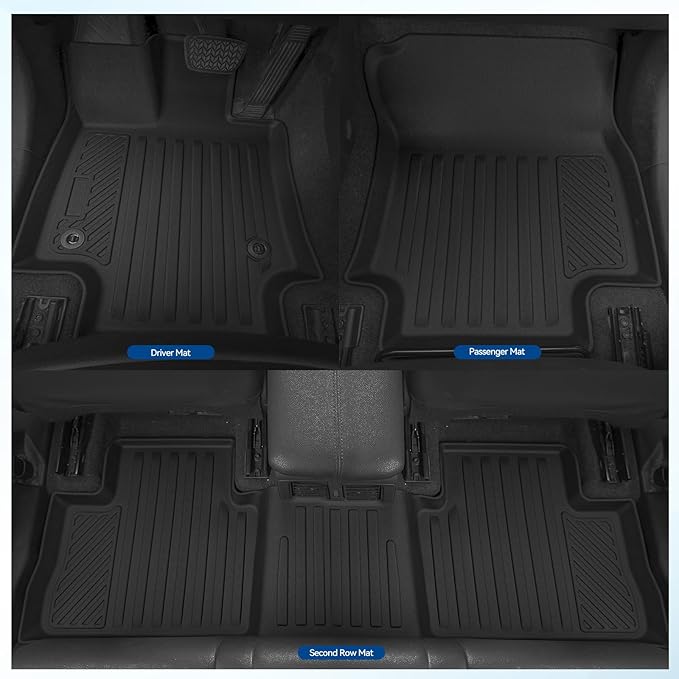 Custom Fit Floor Mats for 2021-2025 2026 Chevrolet Trailblazer FWD(Only Fit Cargo in Upper Deck Position), All Weather TPE Floor Liners with Trunk Mat & Backrest Protectors, Interior Accessories