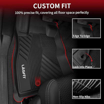 LASFIT All Weather Floor Mats for Subaru Crosstrek & Impreza 2026 2025 2024 (Non Crosstrek Hybrid), Custom Fit All Season TPE Guard Durable Floor Liners for Subaru Crosstrek & Impreza Car Accessories