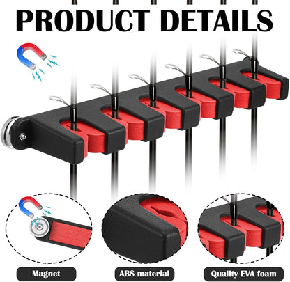 2 Pcs Magnetic Fishing Rod Holder for Car Fishing Pole Rack Vertical Rod Storage Holders for Truck Bed Boat Wall Garage Door