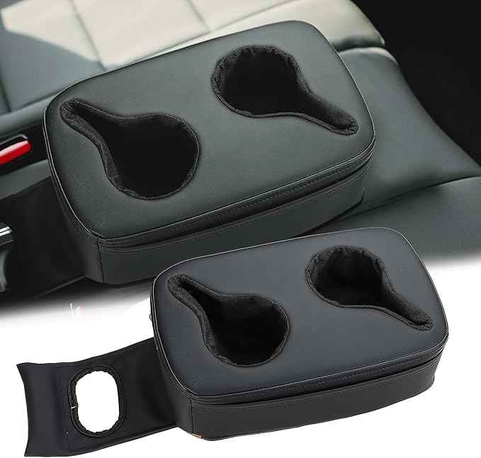 MARCHFA Automotive Cup Holders Tray Car Drink Holder SUV Back Seat Organizer Accessories Couch Cup Holder Tray Pillow Small (Reverse Direction Cup Holder)